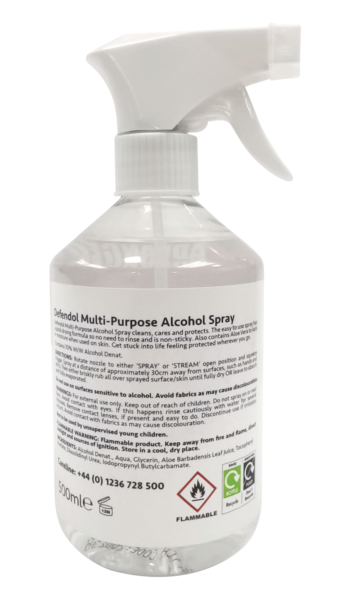 Defendol Multi-Purpose Alcohol 500ml Trigger Spray - Wash Me Style Me